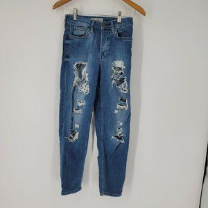 Topshop Moto Hayden Distressed Denim Ankle Crop 24